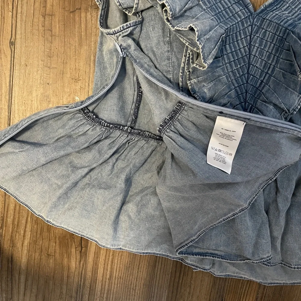 Anthropologie Maeve Denim Blue Top NWT size XS - Picture 6 of 9